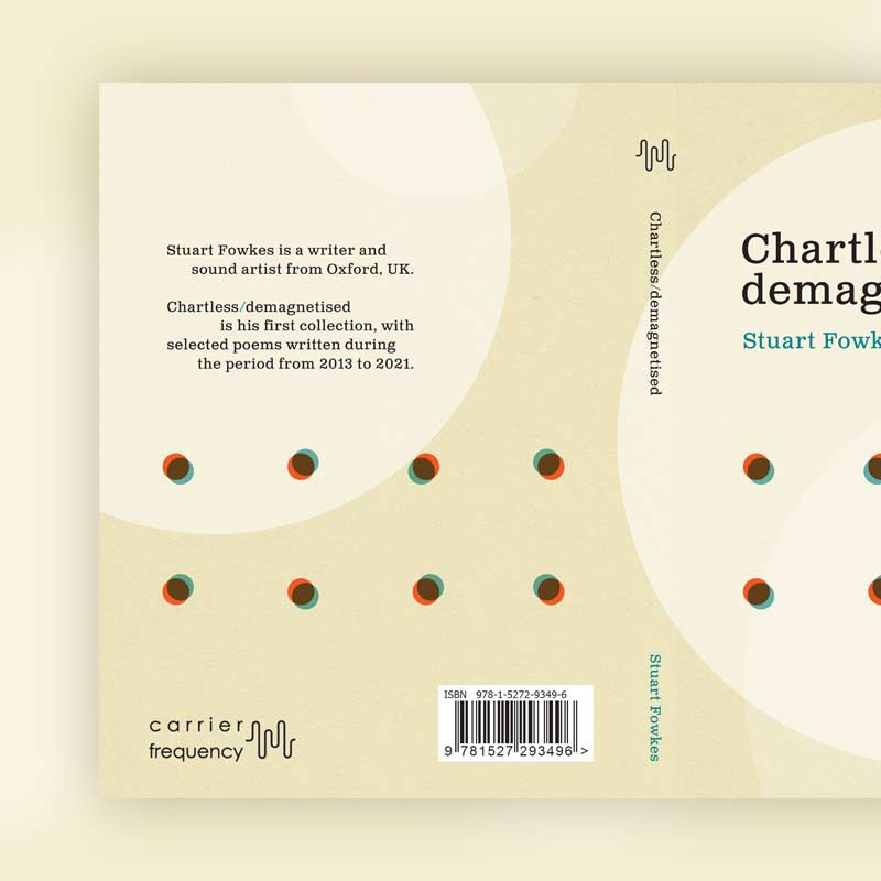 Chartless/demagnetised book back cover design and spine
