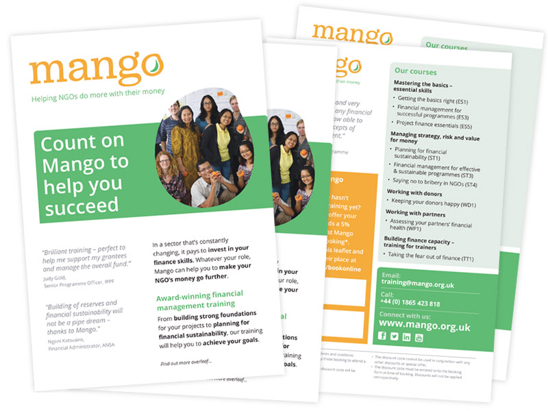 Mango 'Refer a friend' leaflet